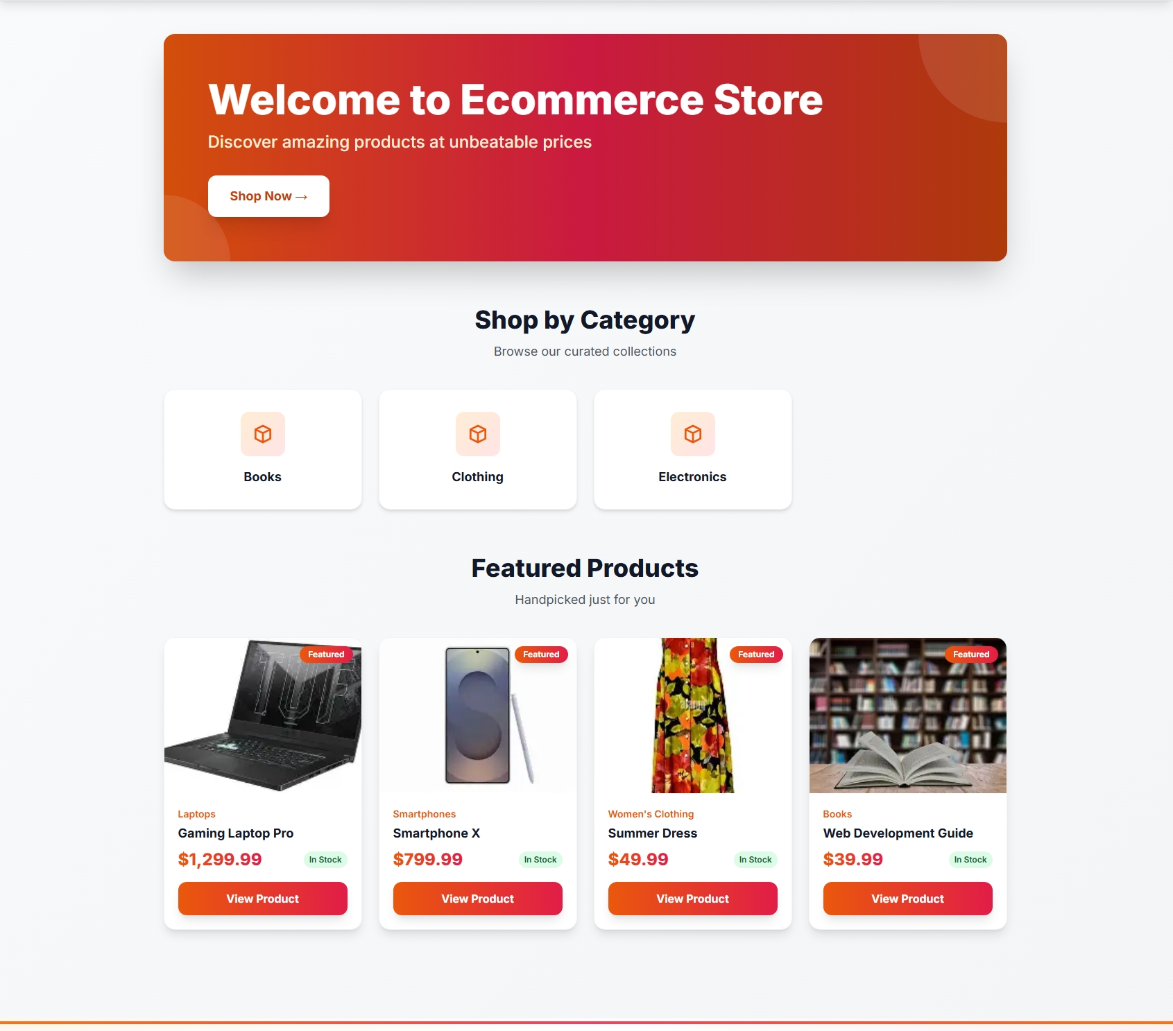 E-Commerce Platform screenshot 1