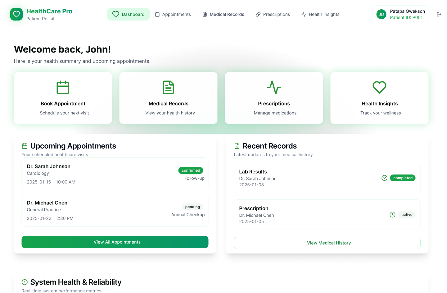 Patient Portal Design